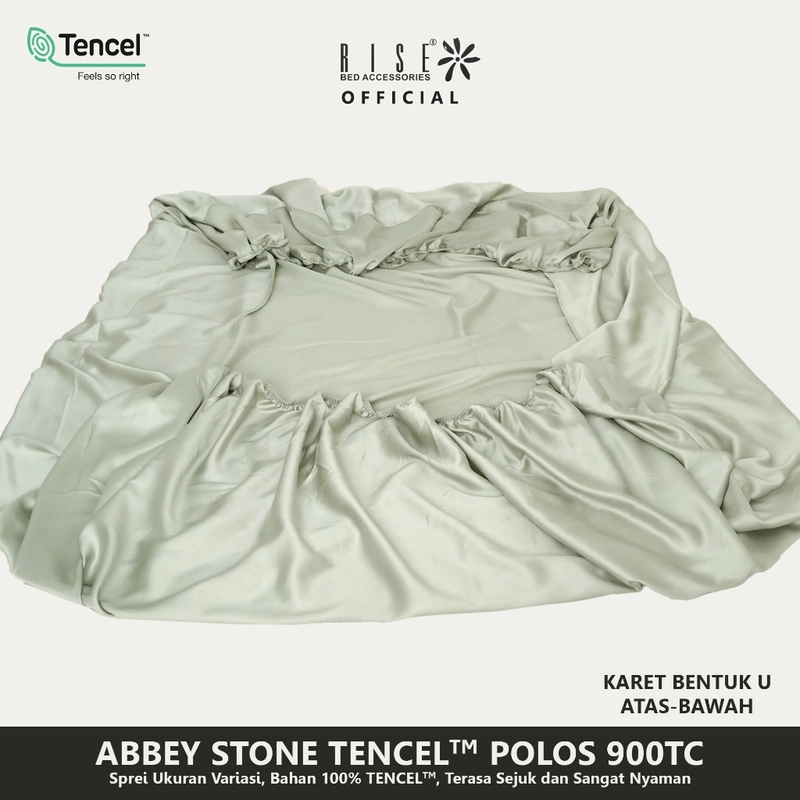 Product image Rise Sprei Set Bed Cover TENCEL Lyocell 900TC Motif Abbey Stone 160 x 200 all variant